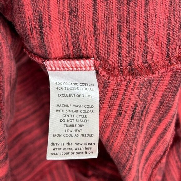 Toad&Co Red Striped Casual Tunic Shirt – Women’s L, Long Sleeve Round Neck Top - Picture 5 of 9